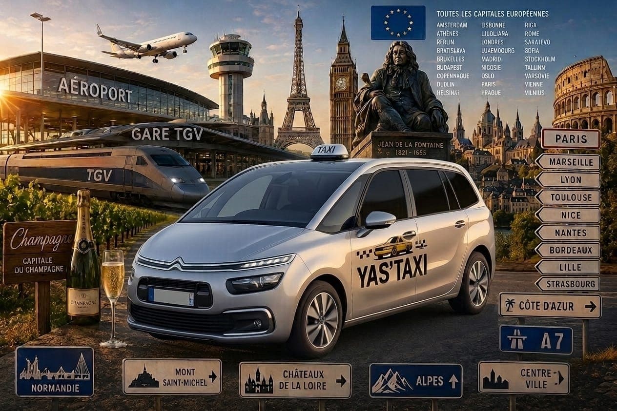 Taxi Yas'Taxii vers gares et aeroports